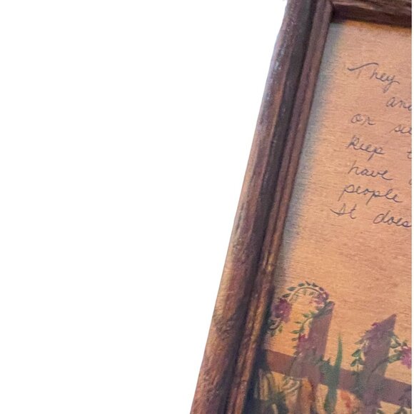 Sweet Vintage FRAMED Birdhouse Artwork w/ Poem | Farmhouse, Rustic & Boho Decor - Picture 11 of 16